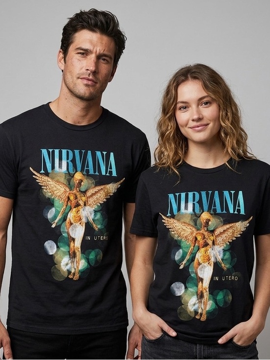 NIRVANA Other - NIRVANA In Utero Tee M 19.5” p2p Black NWOT